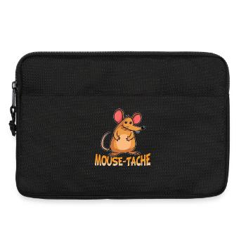 Mouse-Tache Funny Mouse Pun Cartoon Graphic - Laptoptasche 13" - Schwarz - Vorne