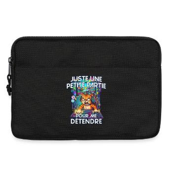 Gamer humour jeux vidéo console gaming chat énervé - Sacoche pour ordinateur portable 13 pouces - noir - Devant
