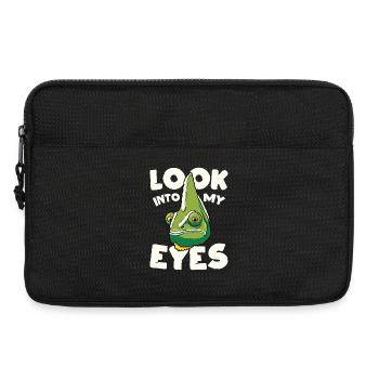 Look Into My Eyes Funny Chameleon Design - Laptoptasche 13" - Schwarz - Vorne