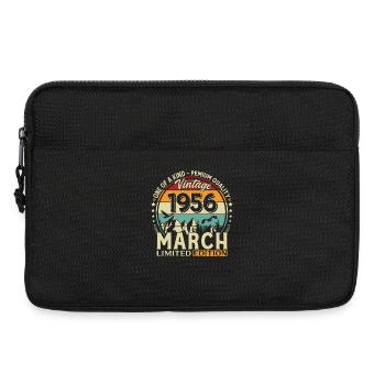 70ème anniversaire cadeau mari Vintage mars 1956 - Sacoche pour ordinateur portable 13 pouces - noir - Devant