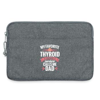  Post Thyroid Surgery Recovery Thyroid Removal - Laptop bag 13" - heather grey - Front
