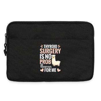 Articles de récupération pour la chirurgie thyroïdienne Lama Fan thyroïde - Sacoche pour ordinateur portable 13 pouces - noir - Devant