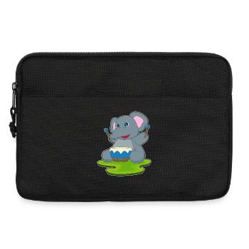 Elephant Musician Drum Music - Laptop bag 13" - black - Front