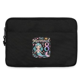 Sirène 8e anniversaire 8 ans - Sacoche pour ordinateur portable 13 pouces - noir - Devant