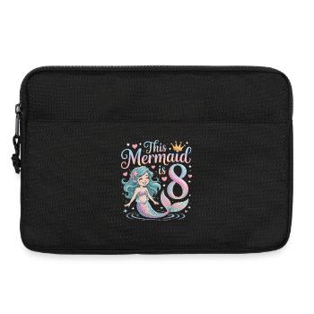 Sirène 8e anniversaire 8 ans - Sacoche pour ordinateur portable 13 pouces - noir - Devant