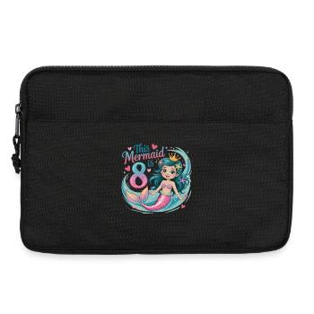 Sirène 8e anniversaire 8 ans - Sacoche pour ordinateur portable 13 pouces - noir - Devant