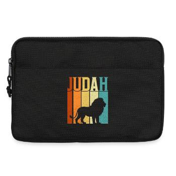 Jesus Lion Judah Cross Christian Faith Bible - Laptop bag 13" - black - Front