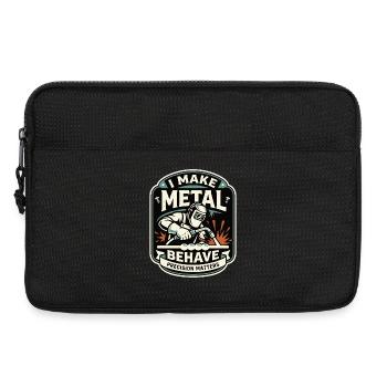 Je crée un motif de soudeur métal comporté - Sacoche pour ordinateur portable 13 pouces - noir - Devant