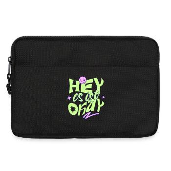 Hey, es ist okay – Retro Motivation Spruch - Laptoptasche 13" - Schwarz - Vorne