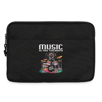 music is my therapy - Laptop bag 13" - black - Front