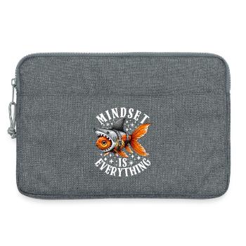 Mindset Is Everything Motivational Inspirational - Laptoptasche 13" - Grau meliert - Vorne