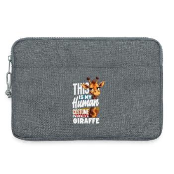 C’est mon costume de girafe humaine - Sacoche pour ordinateur portable 13 pouces - gris chiné - Devant