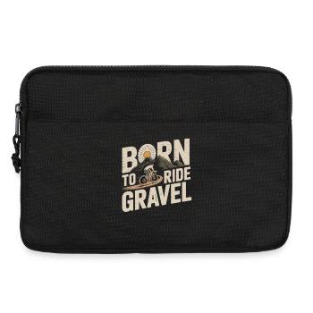 Né pour faire du gravel – Vélo de gravel - Sacoche pour ordinateur portable 13 pouces - noir - Devant