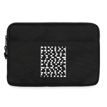 Pixel Grid Monochrome - Laptop bag 13" - black - Front