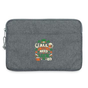 All You Need Is Luck – St. Patrick's Day - Laptoptasche 13" - Grau meliert - Vorne