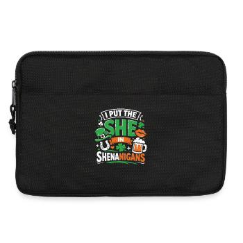 I put the She in Shenanigans | St. Patrick's Day - Laptoptasche 13" - Schwarz - Vorne