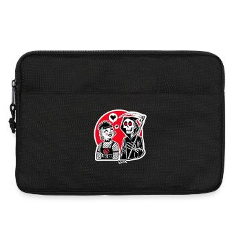 Love meets Grim Reaper – Punk Duo - Laptop bag 13" - black - Front