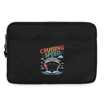 Impression d’un navire de croisière de croisière rapide - Sacoche pour ordinateur portable 13 pouces - noir - Devant