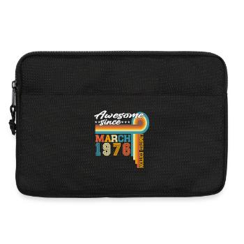 Mars 1976 Vintage Born Birthday Retro - Sacoche pour ordinateur portable 13 pouces - noir - Devant