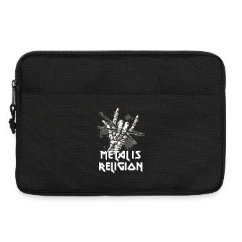 Le métal est une religion – Metalheads gothiques - Sacoche pour ordinateur portable 13 pouces - noir - Devant
