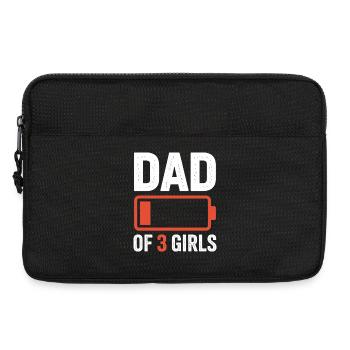 Vater von 3 Mädchen Battery Pride - Laptoptasche 13" - Schwarz - Vorne