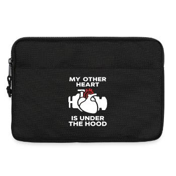 Mon autre cœur est sous le capot - Sacoche pour ordinateur portable 13 pouces - noir - Devant