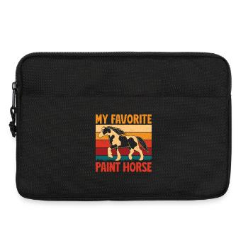 Cavalier amateur Cheval Cheval anglais Cheval - Sacoche pour ordinateur portable 13 pouces - noir - Devant