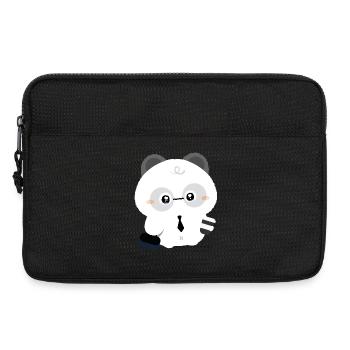 Müder Panda - Laptoptasche 13" - Schwarz - Vorne
