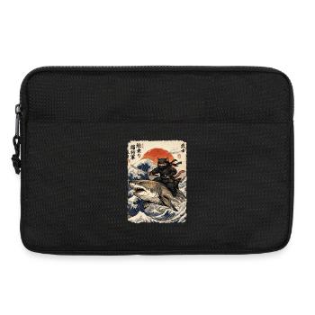 Ninja Cat, Japanese Warrior & Fighter, Shark - Laptop bag 13" - black - Front