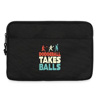 Völkerball braucht Bälle - Laptoptasche 13" - Schwarz - Vorne