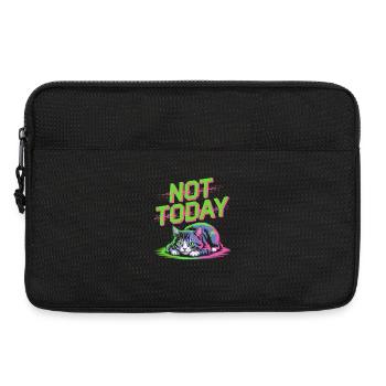 Katzen Spruch Not Today Büro Cat Homeoffice Katze - Laptoptasche 13" - Schwarz - Vorne