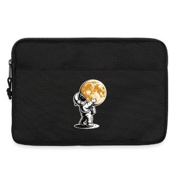 T-shirt Astronaute qui serre la Lune dans ses bras - Sacoche pour ordinateur portable 13 pouces - noir - Devant