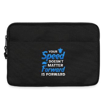 Forward is Forward Motivational Turtle Quote Art - Laptop bag 13" - black - Front