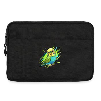 Neon Budgie Color Explosion - Laptop bag 13" - black - Front