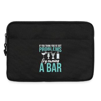 Barman Propriétaire de pub Barman Propriétaire de bar Propriétaire de barmaid - Sacoche pour ordinateur portable 13 pouces - noir - Devant