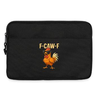 F-Caw-F Cooler Hahn Humor Spruch Lustig Tiere - Laptoptasche 13" - Schwarz - Vorne