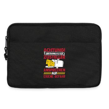 Briefträger ACHTUNG ÜBERARBEITETER ZUSTELLER - Laptoptasche 13" - Schwarz - Vorne