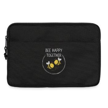 Bee Happy Together Bienen - Laptoptasche 13" - Schwarz - Vorne