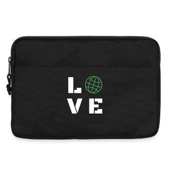 Love Globe Minimalist Typography Graphic - Laptoptasche 13" - Schwarz - Vorne