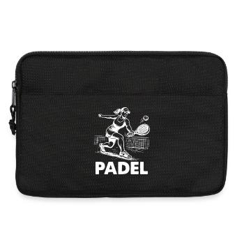 Padel Player Silhouette Sportler Court Outfit - Laptoptasche 13" - Schwarz - Vorne