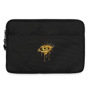 Eye in gold look - Laptop bag 13" - black - Front