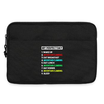 Mon art de routine parfaite pour la journée d’escalade - Sacoche pour ordinateur portable 13 pouces - noir - Devant