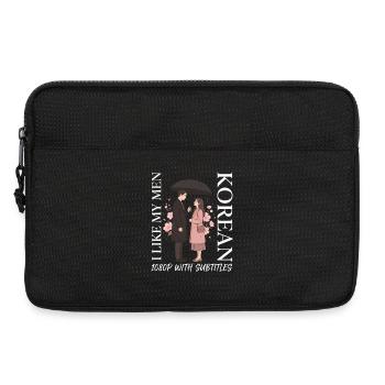 K-Drama Produits dérivés Coréens K-Pop Drame - Sacoche pour ordinateur portable 13 pouces - noir - Devant