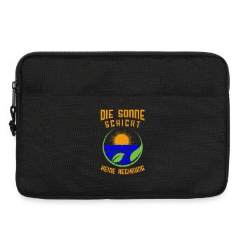 Die Sonne schickt keine Rechnung / Umwelt, Natur - Laptoptasche 13" - Schwarz - Vorne