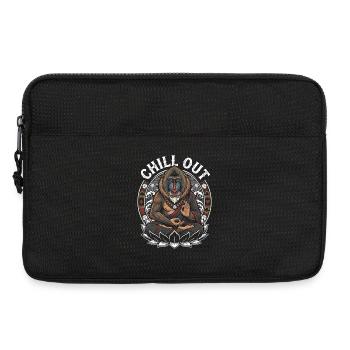 Chillout Monkey Meditation - Laptop bag 13" - black - Front
