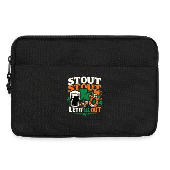 Stout, Stout, Let it all out | St Patrick's Day - Laptoptasche 13" - Schwarz - Vorne