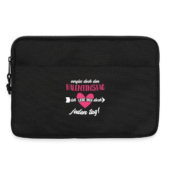 Valentinstag Herzbotschaft Print - Laptoptasche 13" - Schwarz - Vorne