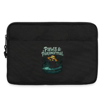 Pattes & Paranormal : Black Cat surfe avec Ghost - Sacoche pour ordinateur portable 13 pouces - noir - Devant
