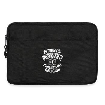 Zu dumm für Wissenschaft Religion - Laptoptasche 13" - Schwarz - Vorne