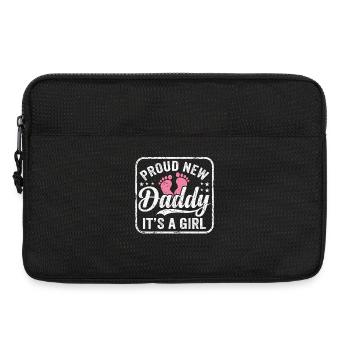 Futur papa et père biologique, fille biologique - Sacoche pour ordinateur portable 13 pouces - noir - Devant